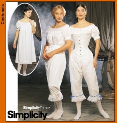9769 SIMPLICITY CIVIL WAR DRAWERS, CHEMISE, CORSET PATTERN 6-12,14-20 CHOICE